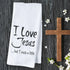 I Love Jesus But I Cuss A Little - Funny Kitchen Towels