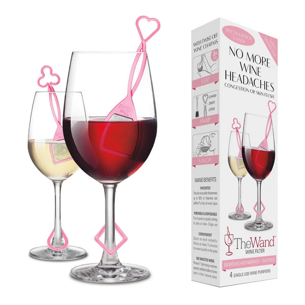 No More Wine Headaches! Wine Wand Sulfite Remover – 4 Pack