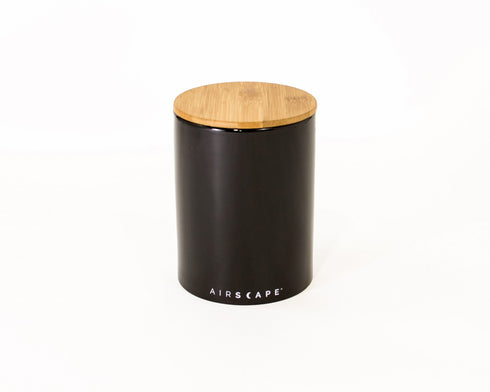 Airscape Coffee and Food Storage Canister – Ceramic Obsidian (black) 7”