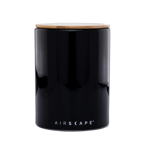 Airscape Coffee and Food Storage Canister – Ceramic Obsidian (black) 7”
