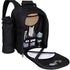 Alpine Two Person Picnic Back Pack with Wine Tote in Black or Olive