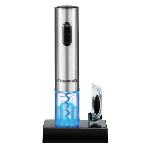 Electric Wine Bottle Opener w/ Rechargeable Battery, Charging Stand and Foil Cutter