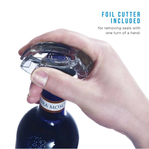 Electric Wine Bottle Opener w/ Rechargeable Battery, Charging Stand and Foil Cutter