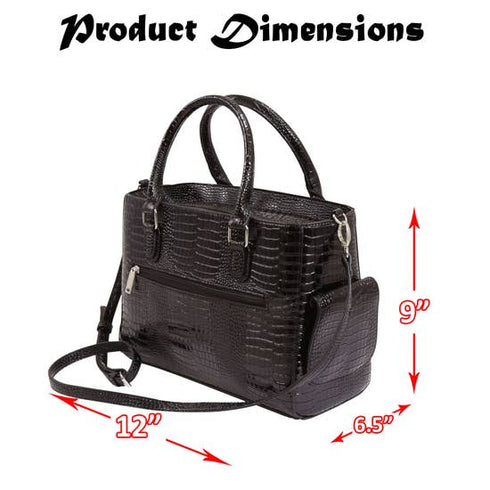 Black Croc Drink Purse Insulated with Bladder Bag
