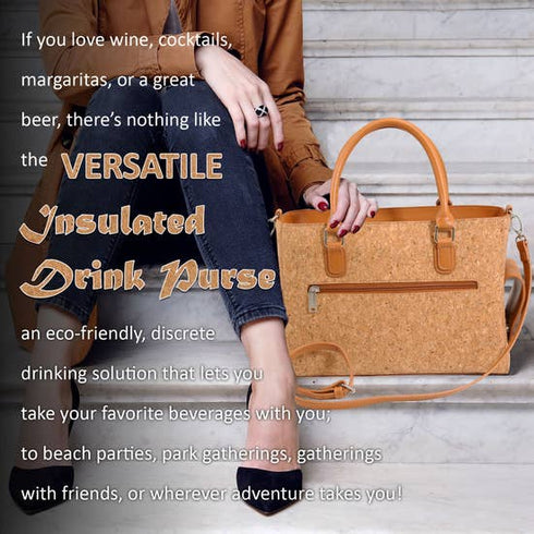 Cork Drink Purse Insulated with Bladder Bag