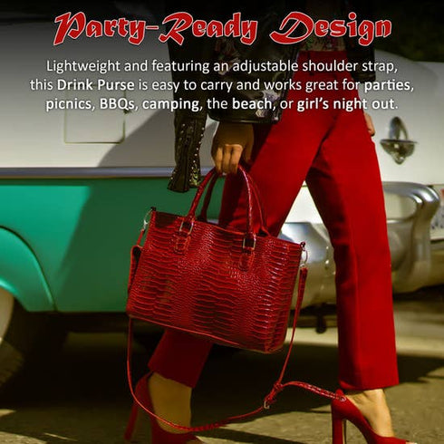 Red Croc Drink/ Wine Purse Insulated with Bladder Bag