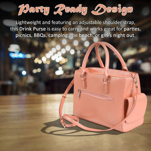 Rose Gold Drink/ Wine Purse Insulated with Bladder Bag