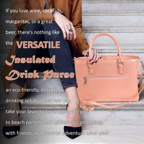 Rose Gold Drink/ Wine Purse Insulated with Bladder Bag
