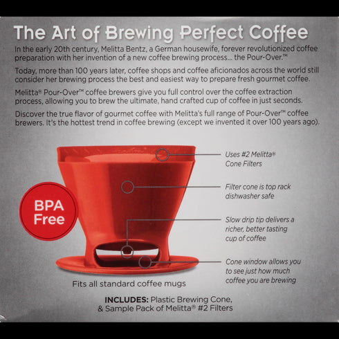 Pour Over Coffee Brewing Cone - Black