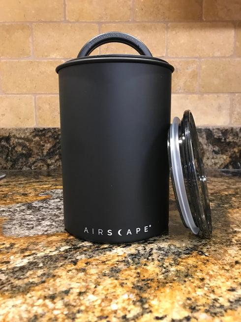 Airscape Coffee and Food Storage Canister – Stainless Matte Black