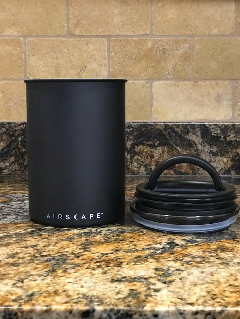 Airscape Coffee and Food Storage Canister – Stainless Matte Black