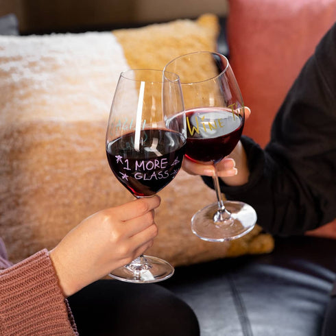 Wine Glass Pens – Gold/ Silver