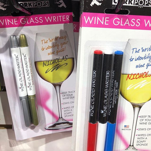 Wine Glass Pens – Red/ Green