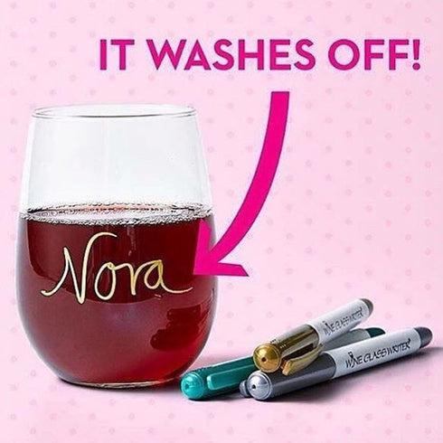 Wine Glass Pens – Red/ Green