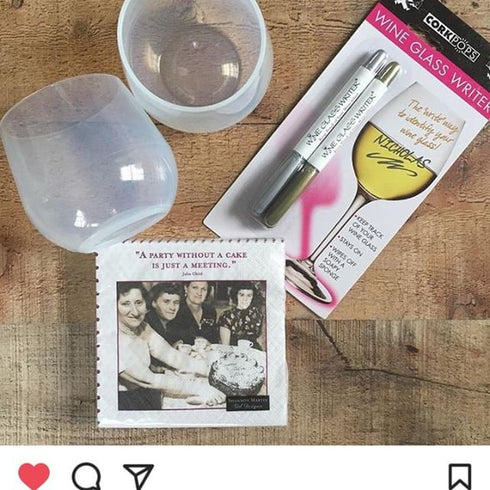 Wine Glass Pens – Gold/ Silver